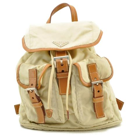 beige prada nylon|Prada nylon backpacks.